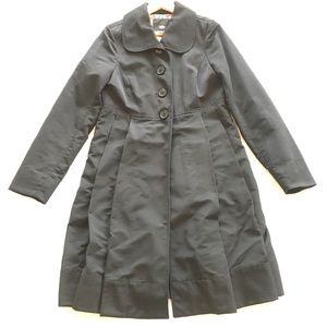 Black A-line coat size M